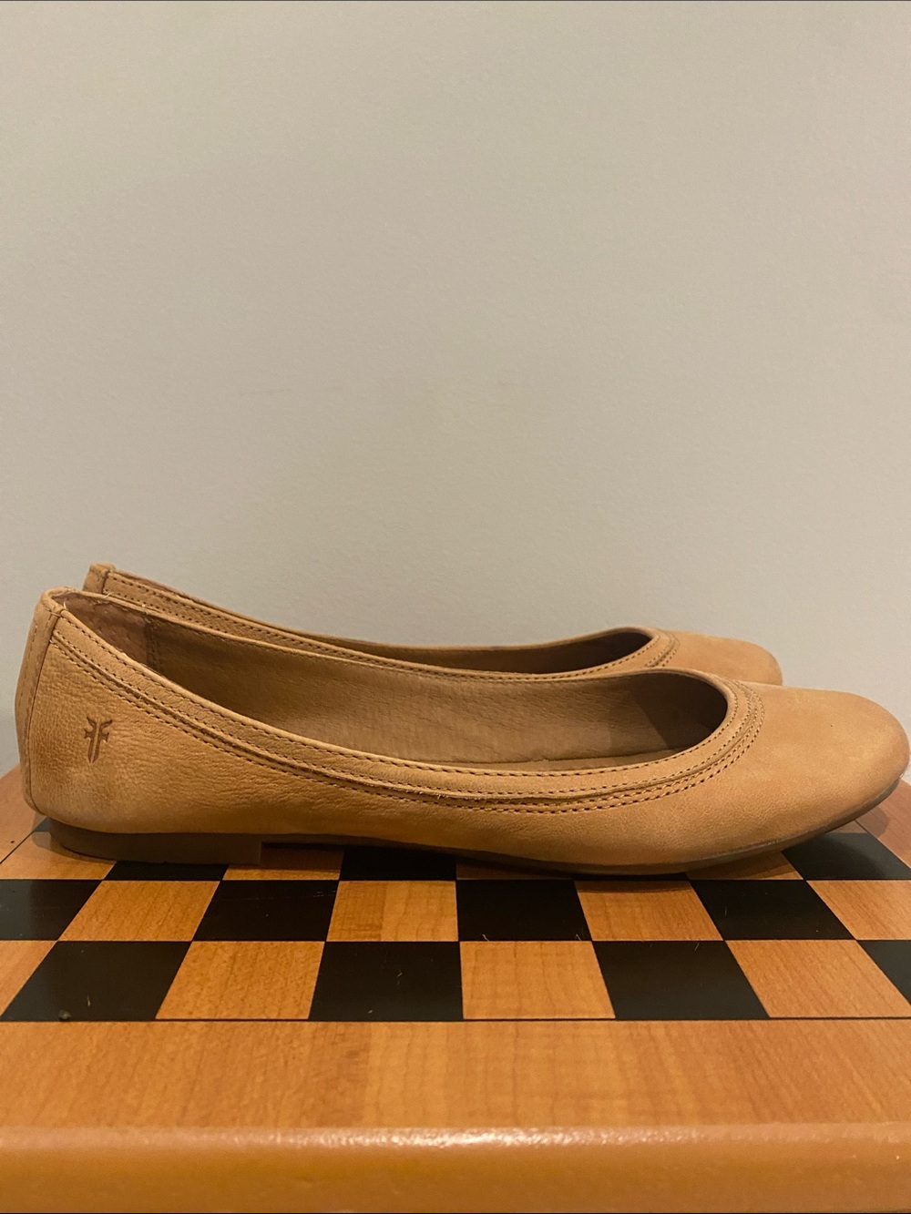Frye Tan Leather Ballet Flats - Picture 4 of 13